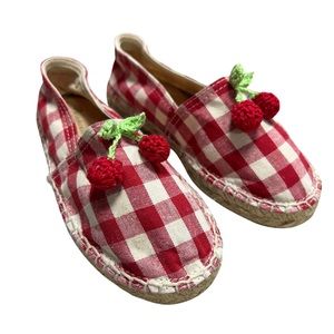 Checkered Cherry kids espadrille